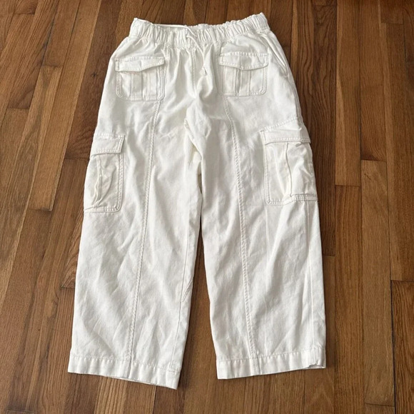 Wilfred Free GAIA Light Birch Crop Cargo Pants Denim Size 6 - Picture 1 of 7